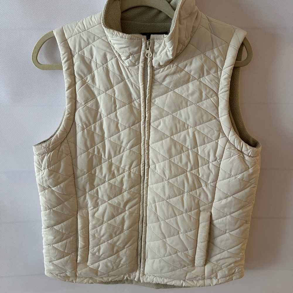 Women's Cream Quilted Vest